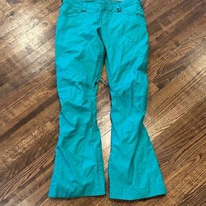 Burton Women's Green Flare Pants Ski/ Snowboard